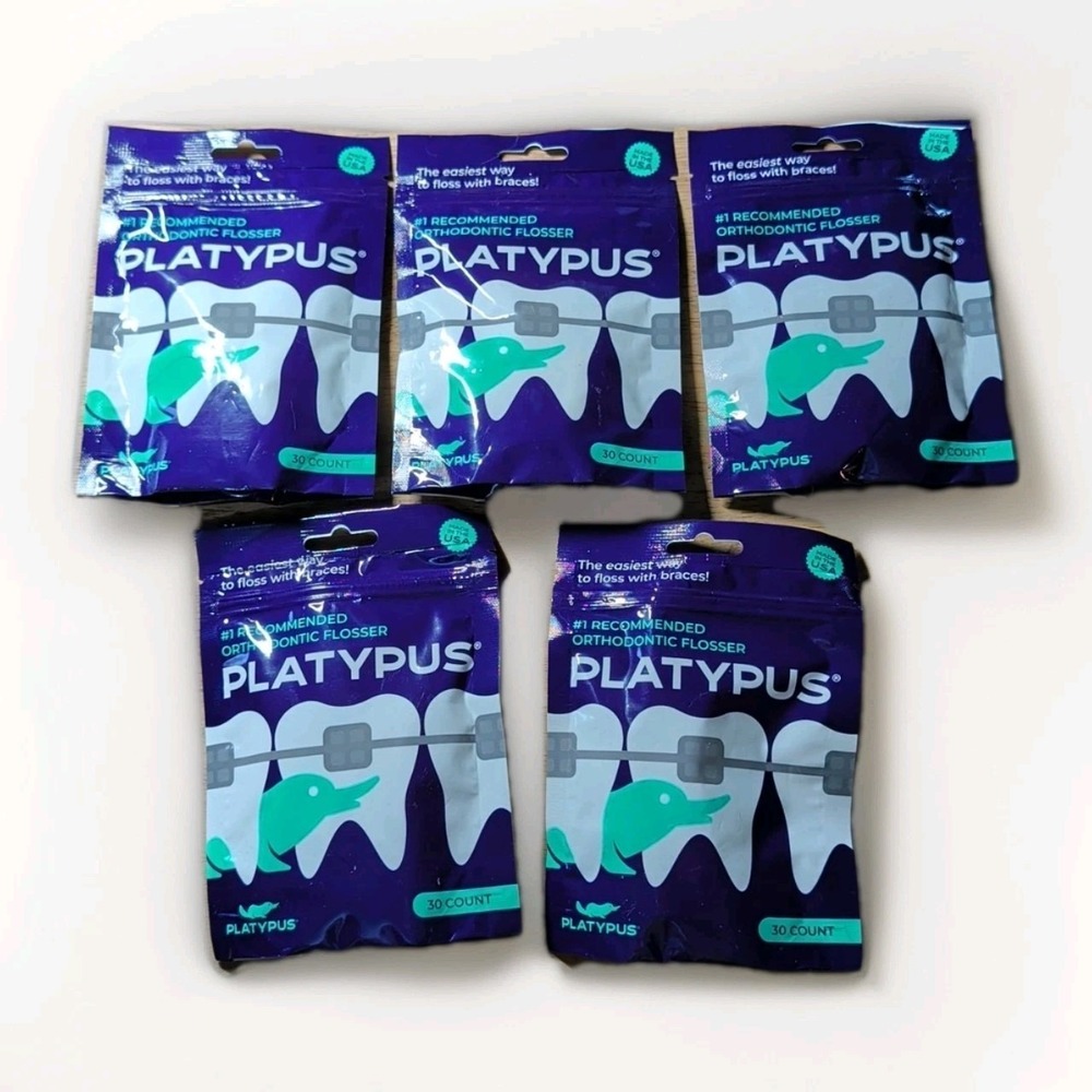 Platypus Orthodontic Flossers for Braces - 30 Ct (5 Pack) Ortho Picks